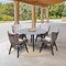 Armen Living Sydney and Fanny 5 Piece Outdoor Patio Dining Set in Dark Eucalyptus Wood 840254335950 - alternate 9